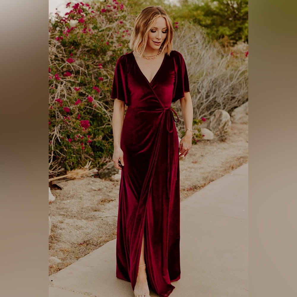 Baltic Born Velvet Wrap Dress Size M